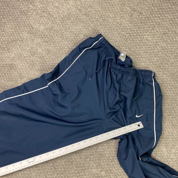Vintage Nike Swoosh Track Pants Men's Large Blue Baggy Wide Leg Y2K 118237-451 - Picture 14 of 15